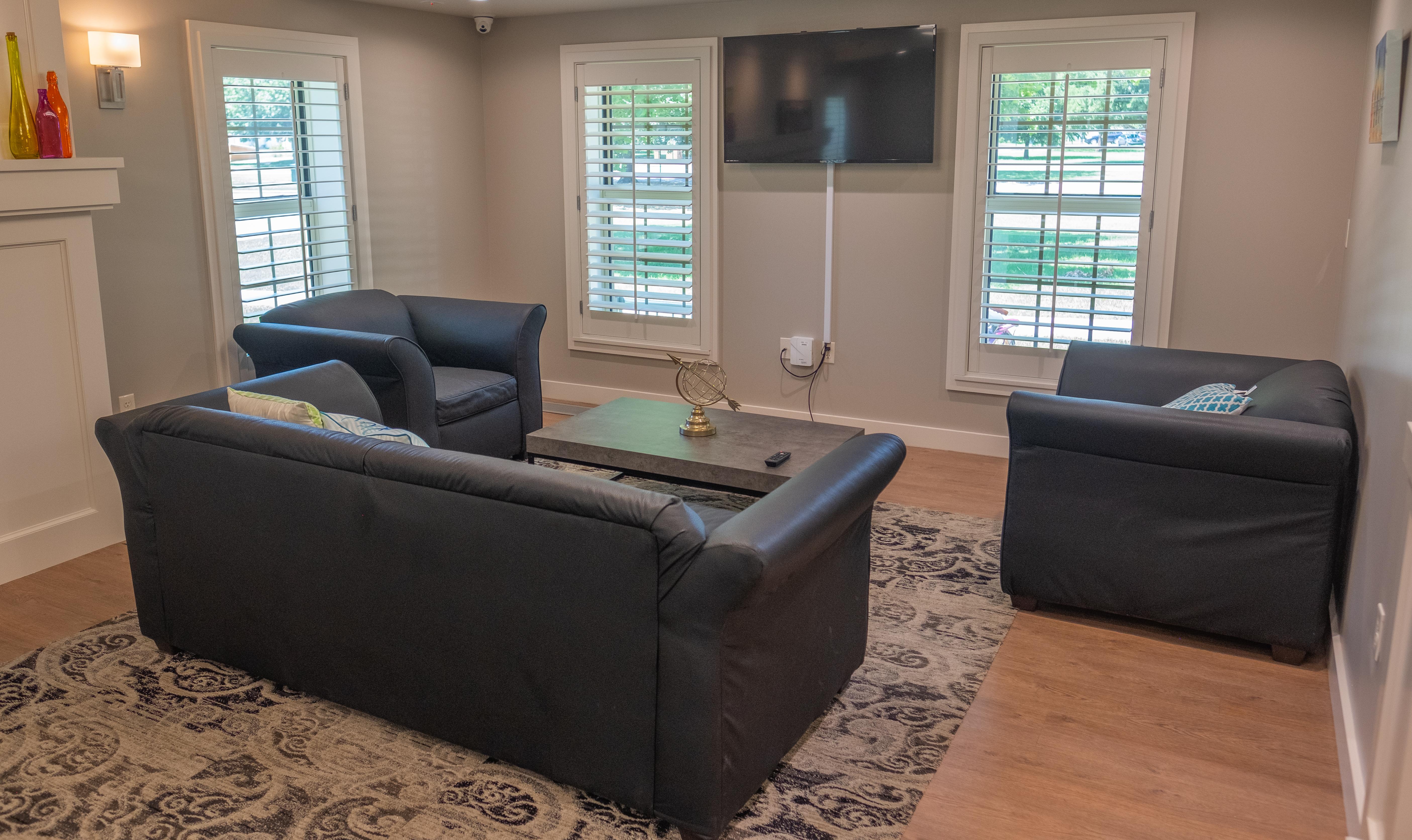 Living room of Robertson Hall. 