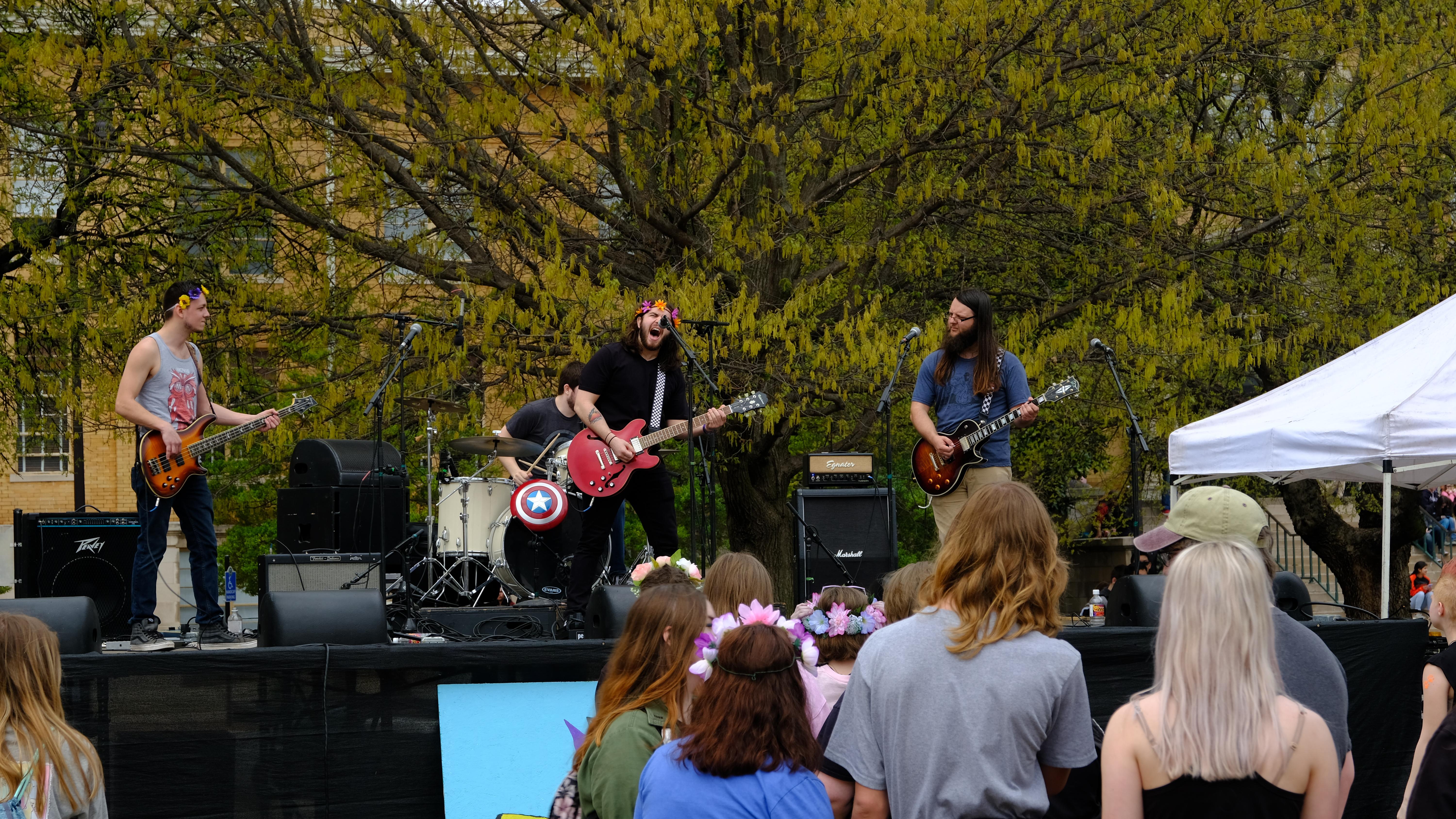 Band playing at Droverstock 2019