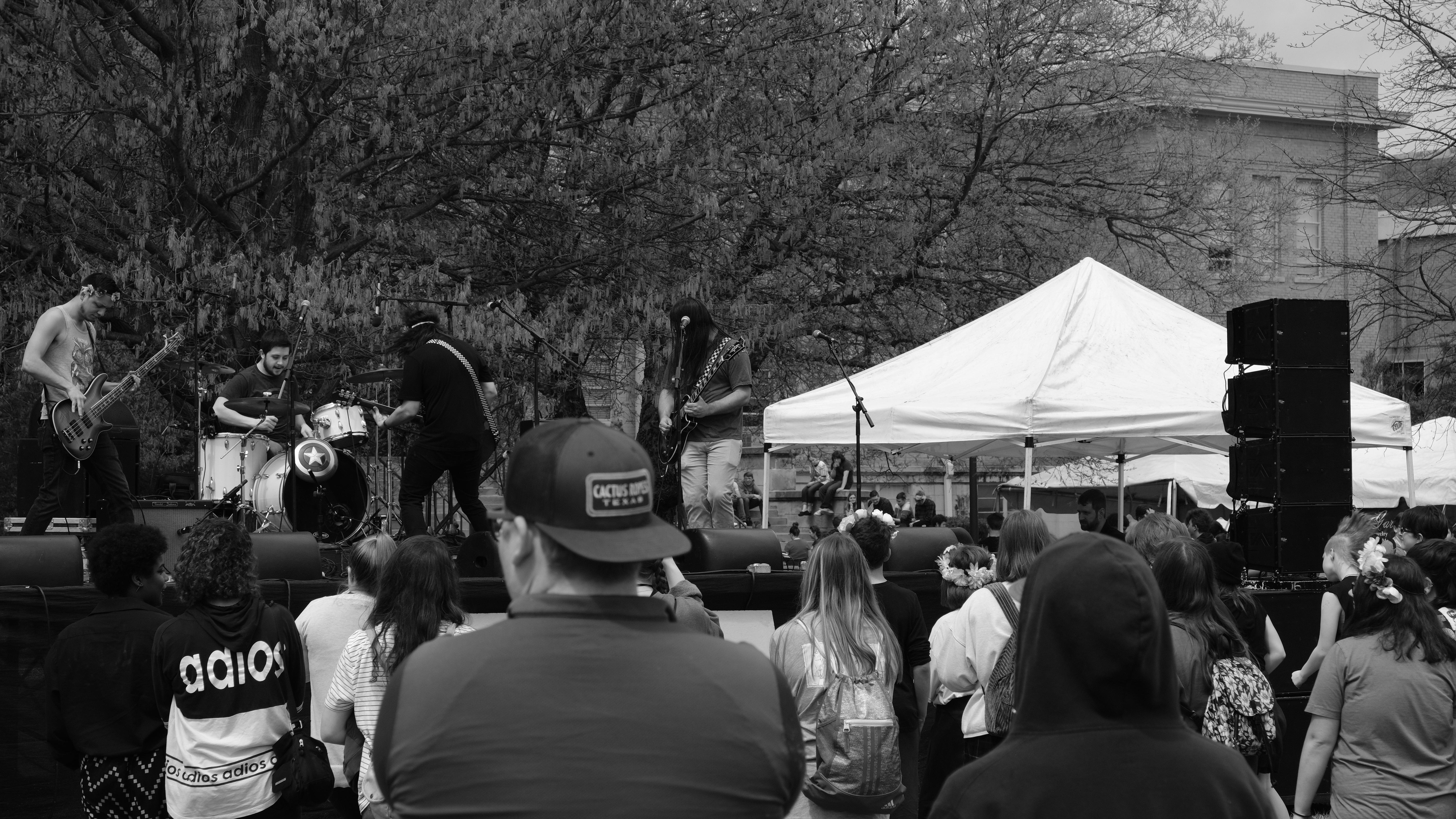 Band playing at Droverstock 2019