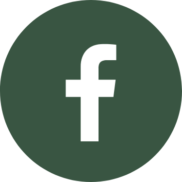 Green circle graphic with Facebook logo.