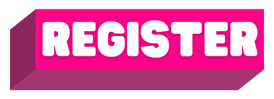 pink graphic with white lettering that reads "register" - button links to registration form for Homecoming 2022