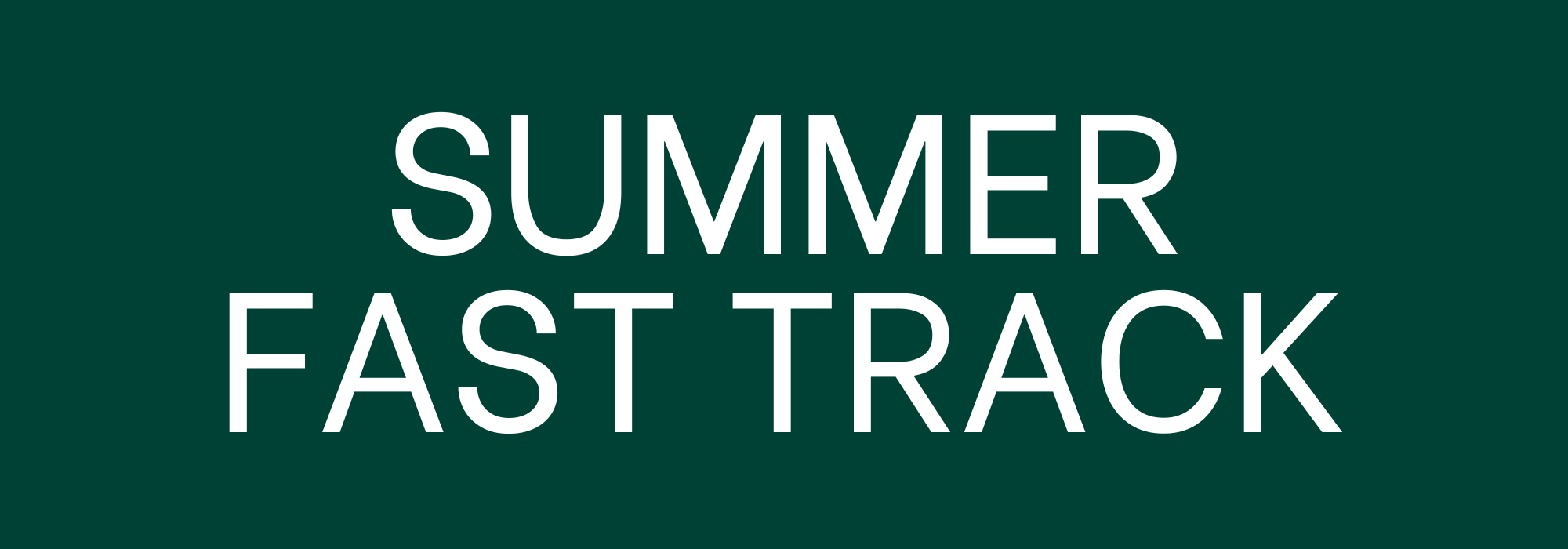 summer fast track scholarship web page
