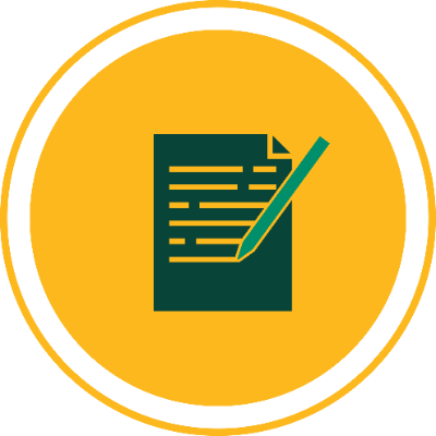icon graphic with a document and pencil, titled Apply, hyperlinked to Application form