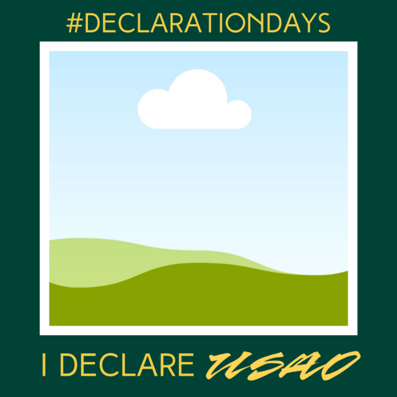 Graphic that says #declaration days, I declare Science & Arts