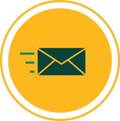 icon graphic with an envelope, titled Get Mail, hyperlinked to Inquiry Form