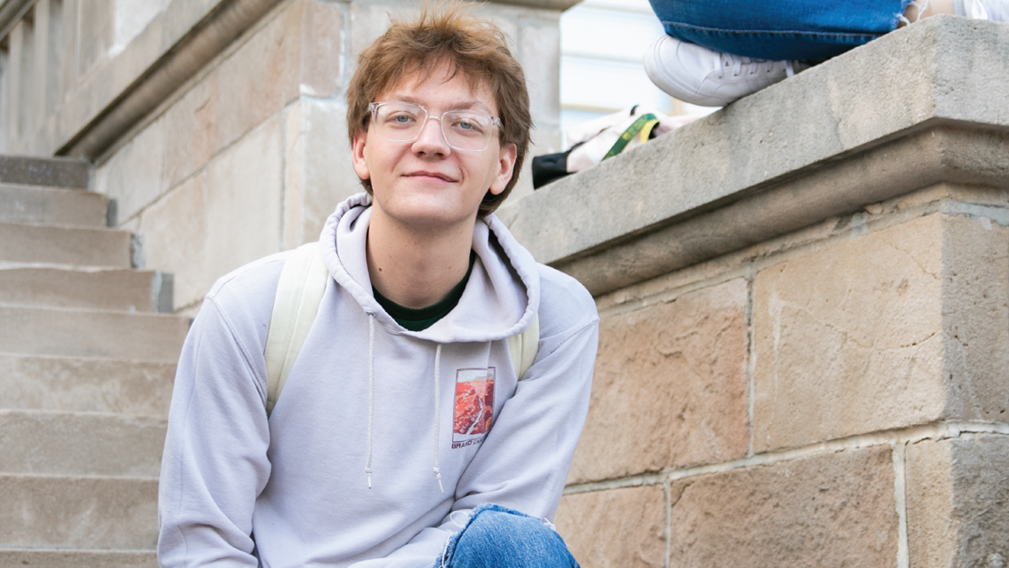 Coy Harrill, an English major from Newkirk.