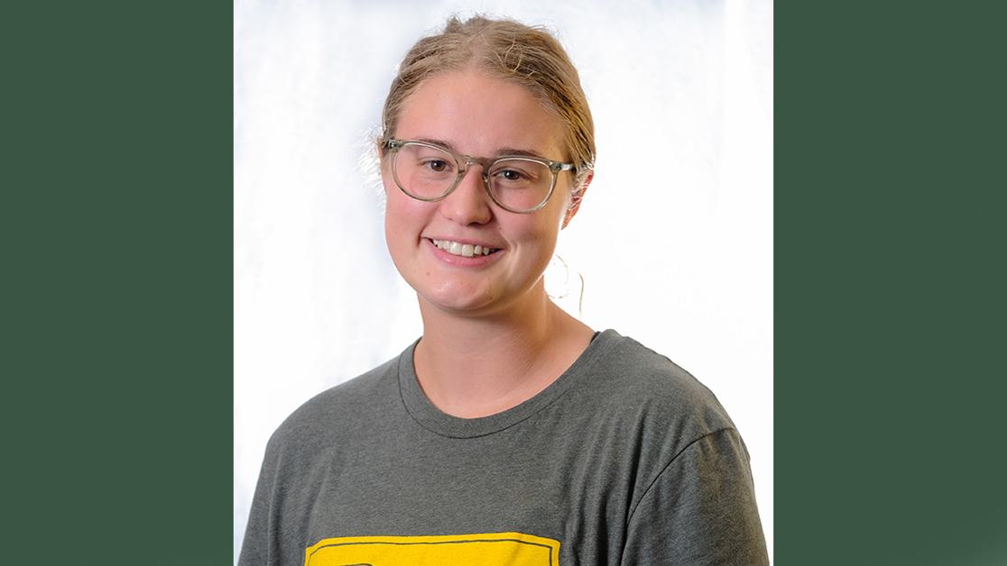 A headshot of USAO student Chelsea Fuston against a white backdrop