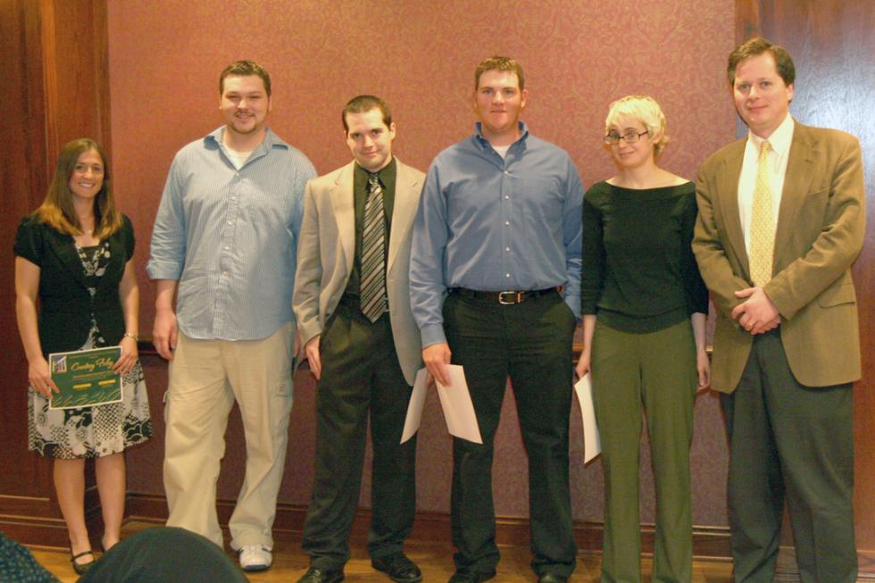 Students receiving awards 