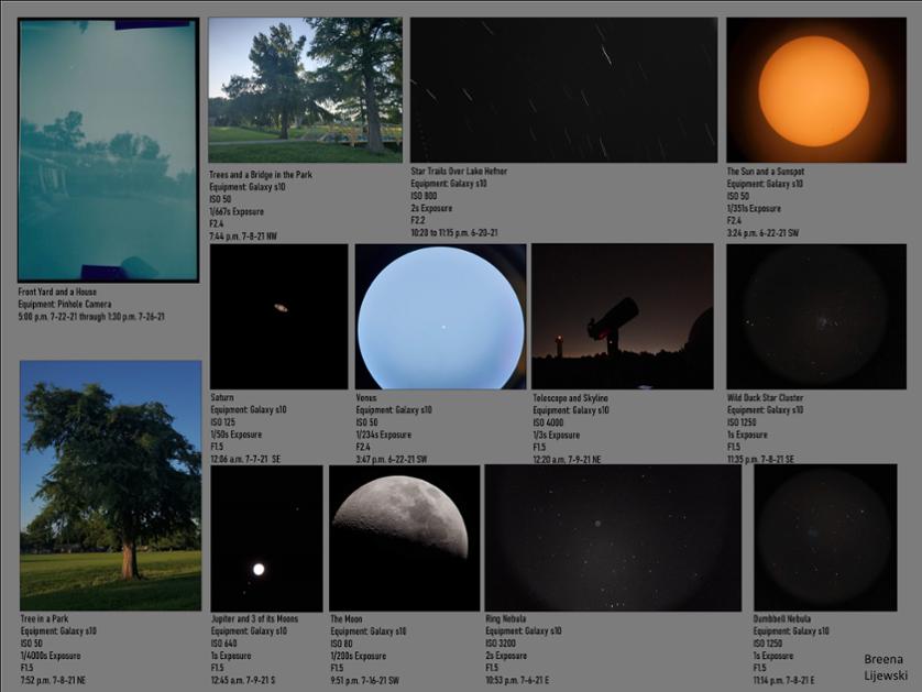 Breena Lijewski astrophotography collage