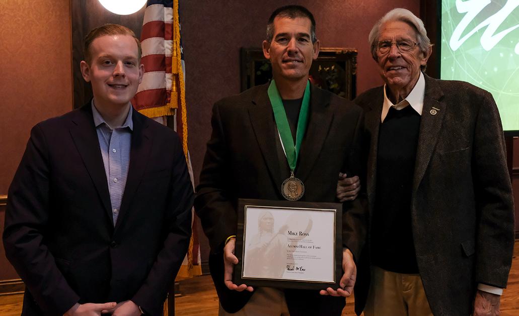 Ross with President Feaver and Alumni Association President Chris Collins