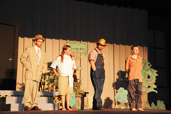 To Kill a Mockingbird cast on stage