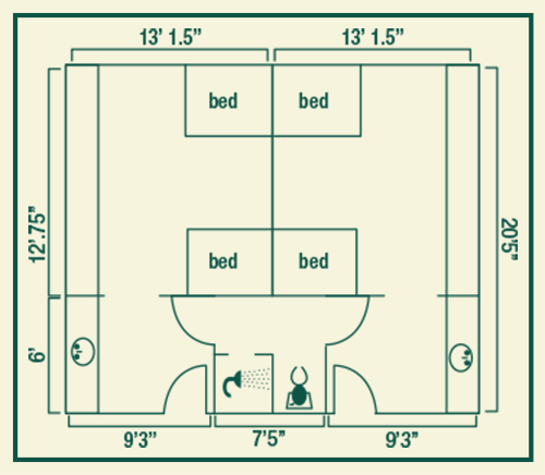 Sparks Hall room layout